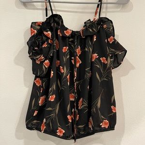 Sienna sky flowy off the shoulder with straps tank top